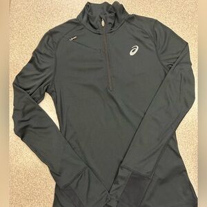 ASICS running half zip long black long sleeve
